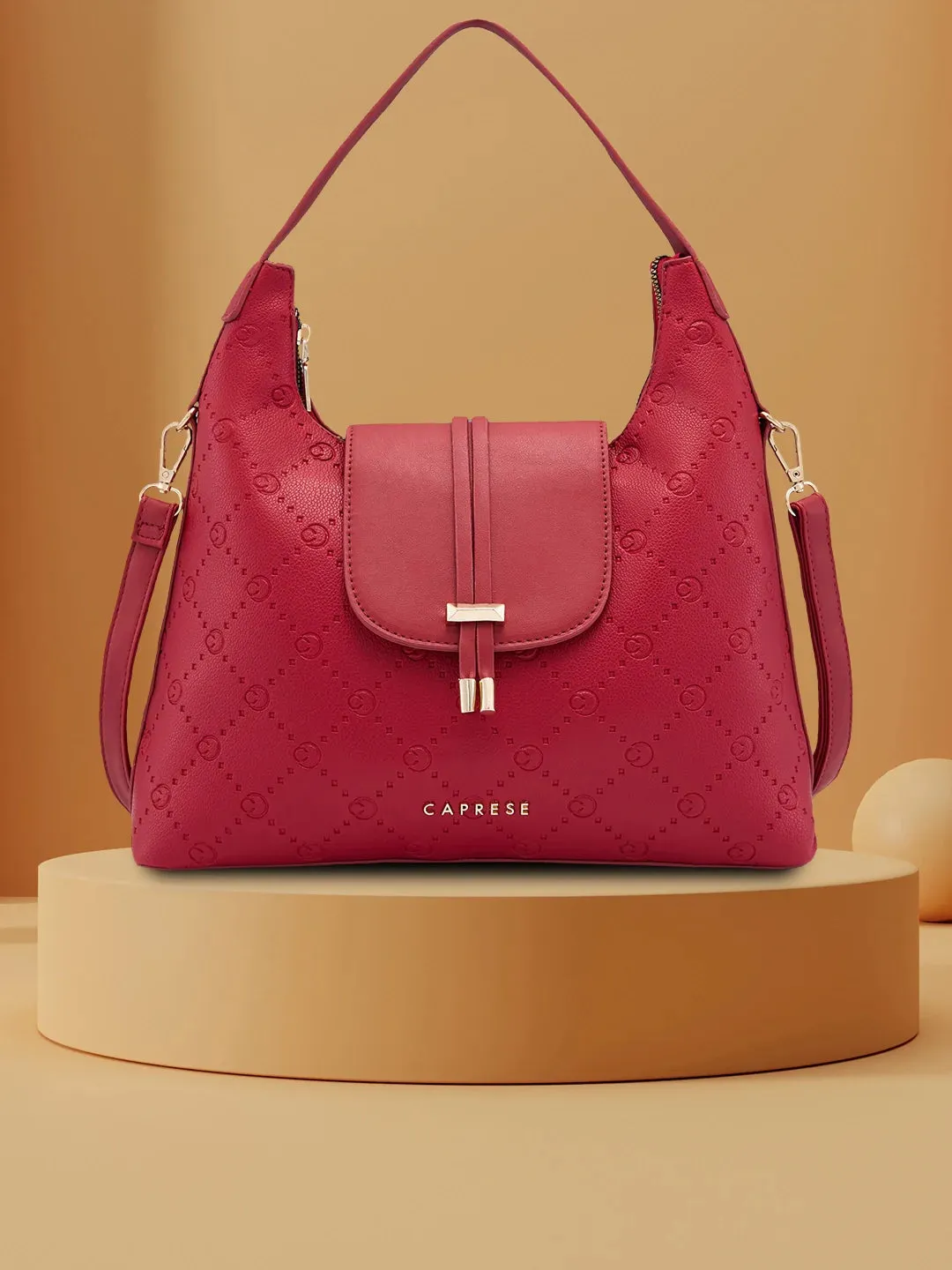 Caprese Brianna Medium Red Hobo Bag