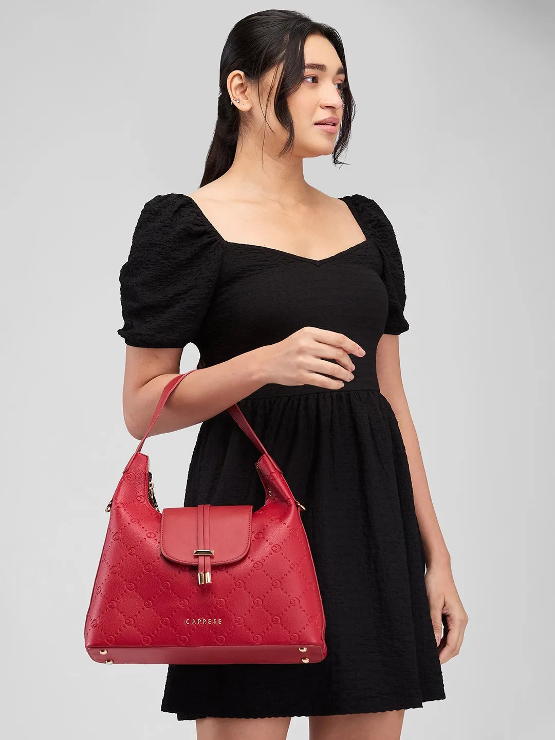 Caprese Brianna Medium Red Hobo Bag