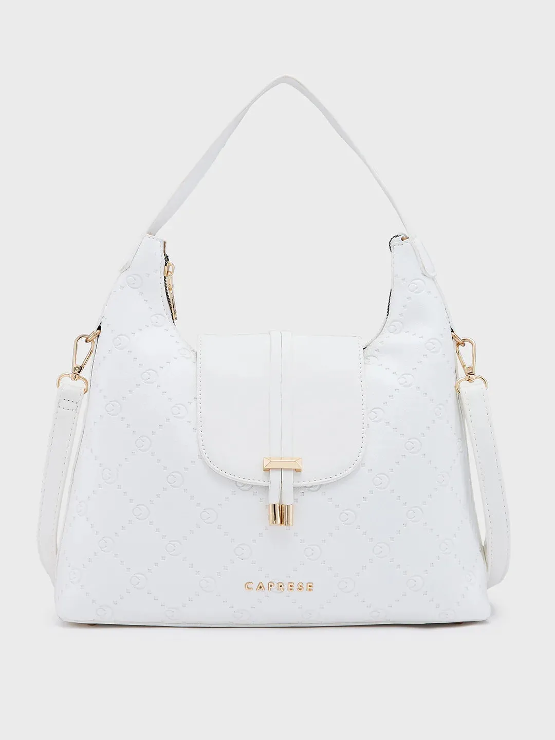 Caprese Brianna Medium White Hobo Bag