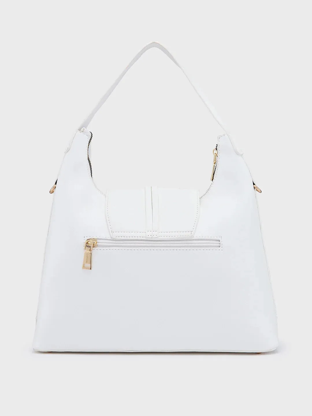 Caprese Brianna Medium White Hobo Bag