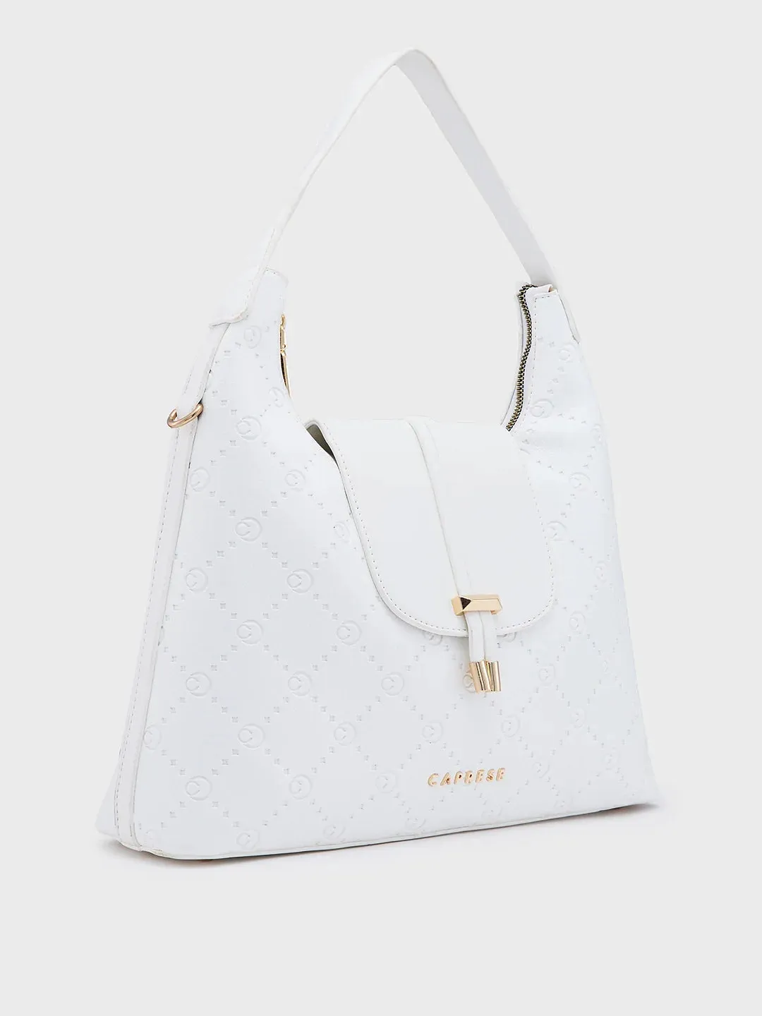 Caprese Brianna Medium White Hobo Bag