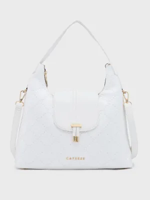Caprese Brianna Medium White Hobo Bag