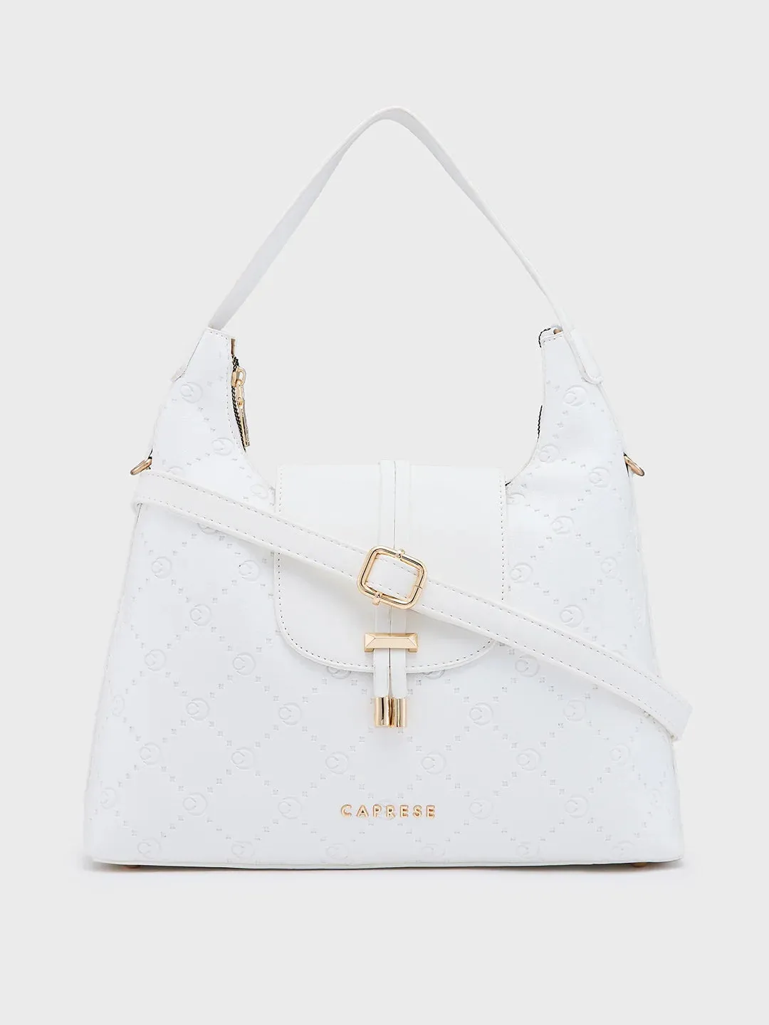 Caprese Brianna Medium White Hobo Bag