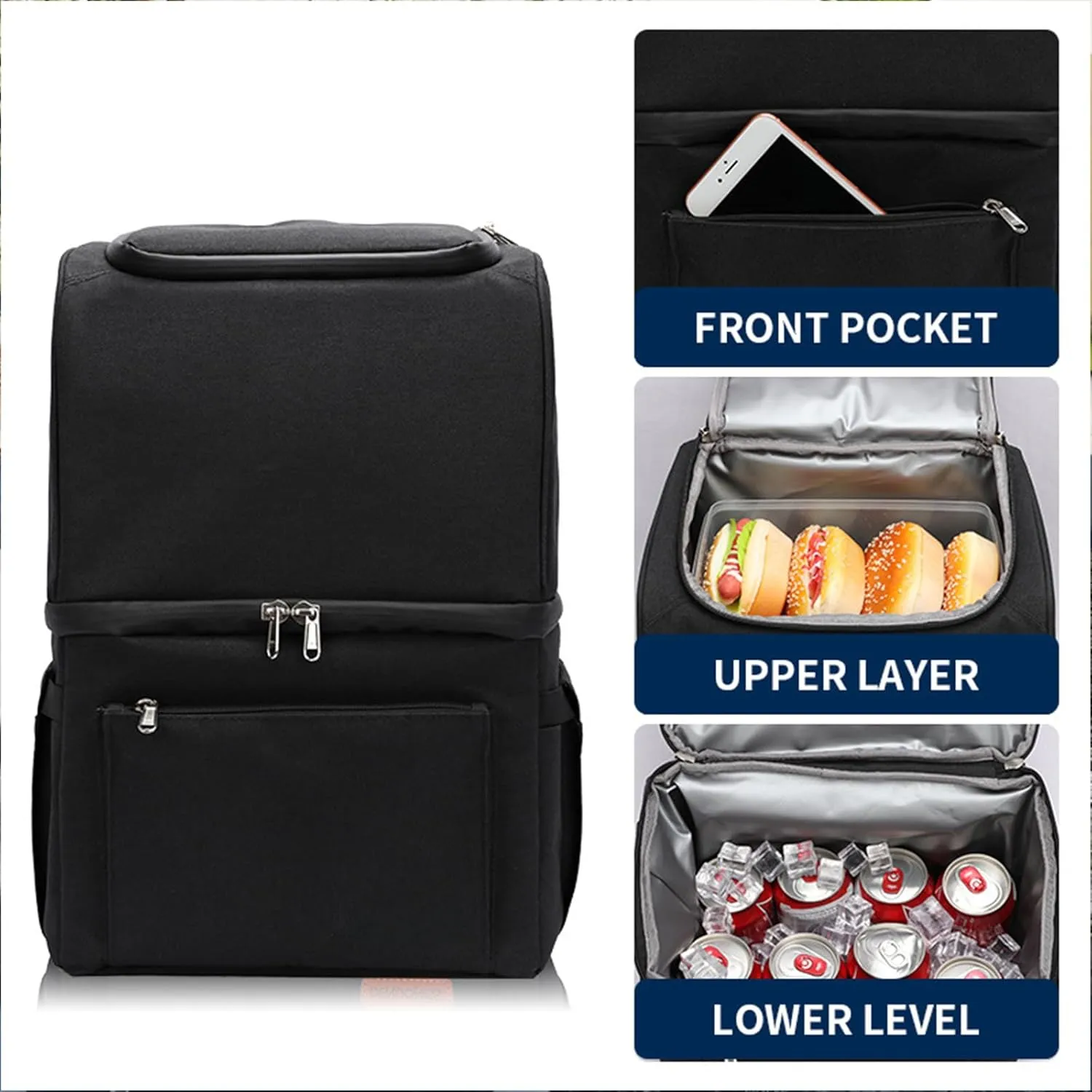 Car Camping Coolers for Peugeot 2008/3008/4008/5008/Partner/Rifter/Bipper, Waterproof Portable Cooler, Leak Proof Picnic Insulated Bag, Ultra-Light Premium Ice Chest Box,E-Blue