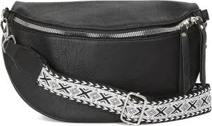 Caracol Women's Rafia Belt Bag With Removable Adjustable Shoulder Strap Vegan Leather