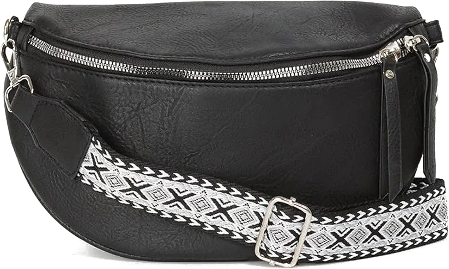 Caracol Women's Rafia Belt Bag With Removable Adjustable Shoulder Strap Vegan Leather