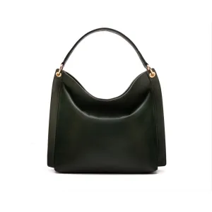 Carol Ann Slouchy Leather Shoulder Bag - Dark Green