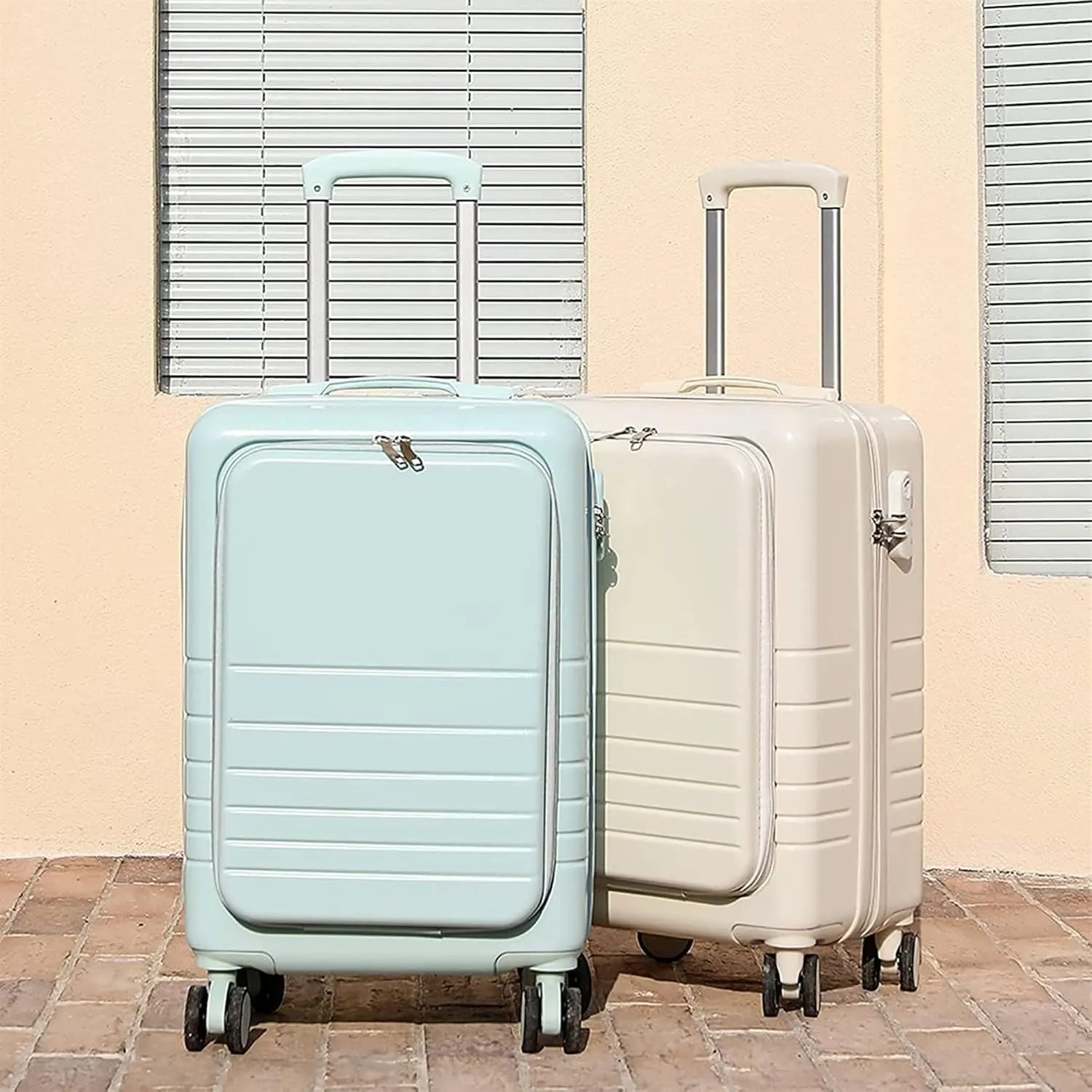 Carry On Luggages Suitcase Cabin Luggage Side Opening Cover Front Opening Trolley Case Hardside Luggage Universal Wheel Luggage Suitcases (B-20in