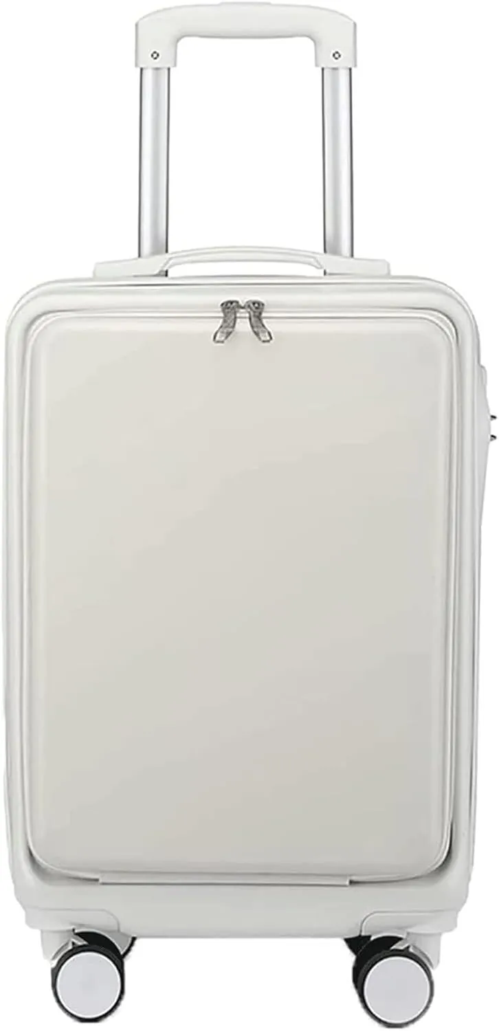Carry On Luggages Suitcase Front Opening Trolley Case Hardside Luggage Universal Wheel Suitcase Durable Luggage Suitcases (C-22in