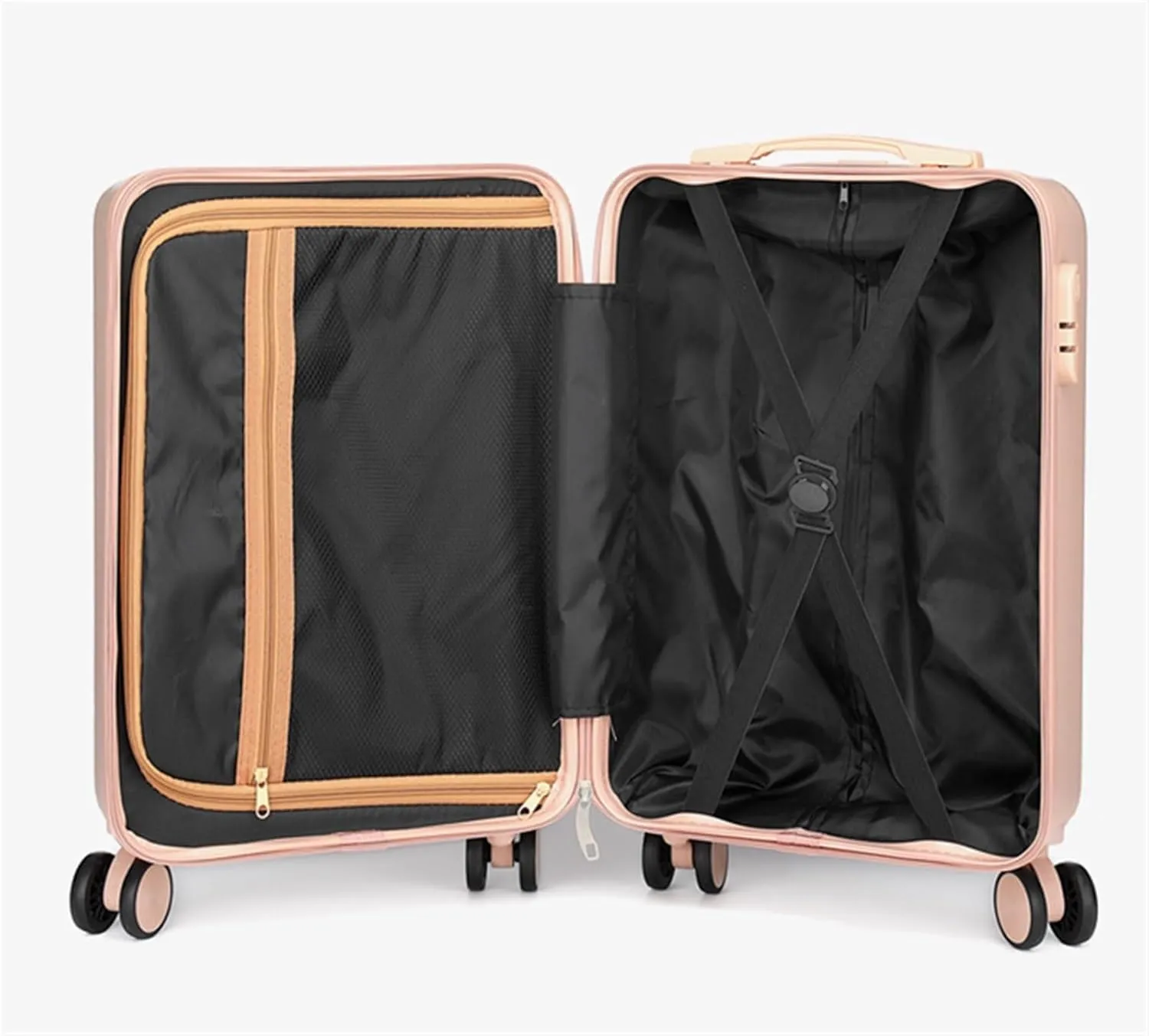 Carry On Luggages Suitcase Front Opening Trolley Case Hardside Luggage Universal Wheel Suitcase Durable Luggage Suitcases (C-22in