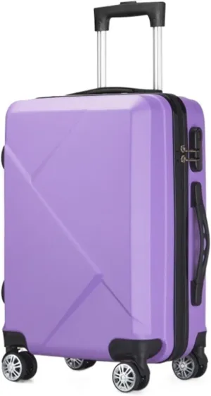 Carry On Luggages Suitcase Hardcase Luggage Suitacse with Spinner Wheels,Spinner Wheels Lightweight Hardshell Luggage Suitcases (Purple-24in