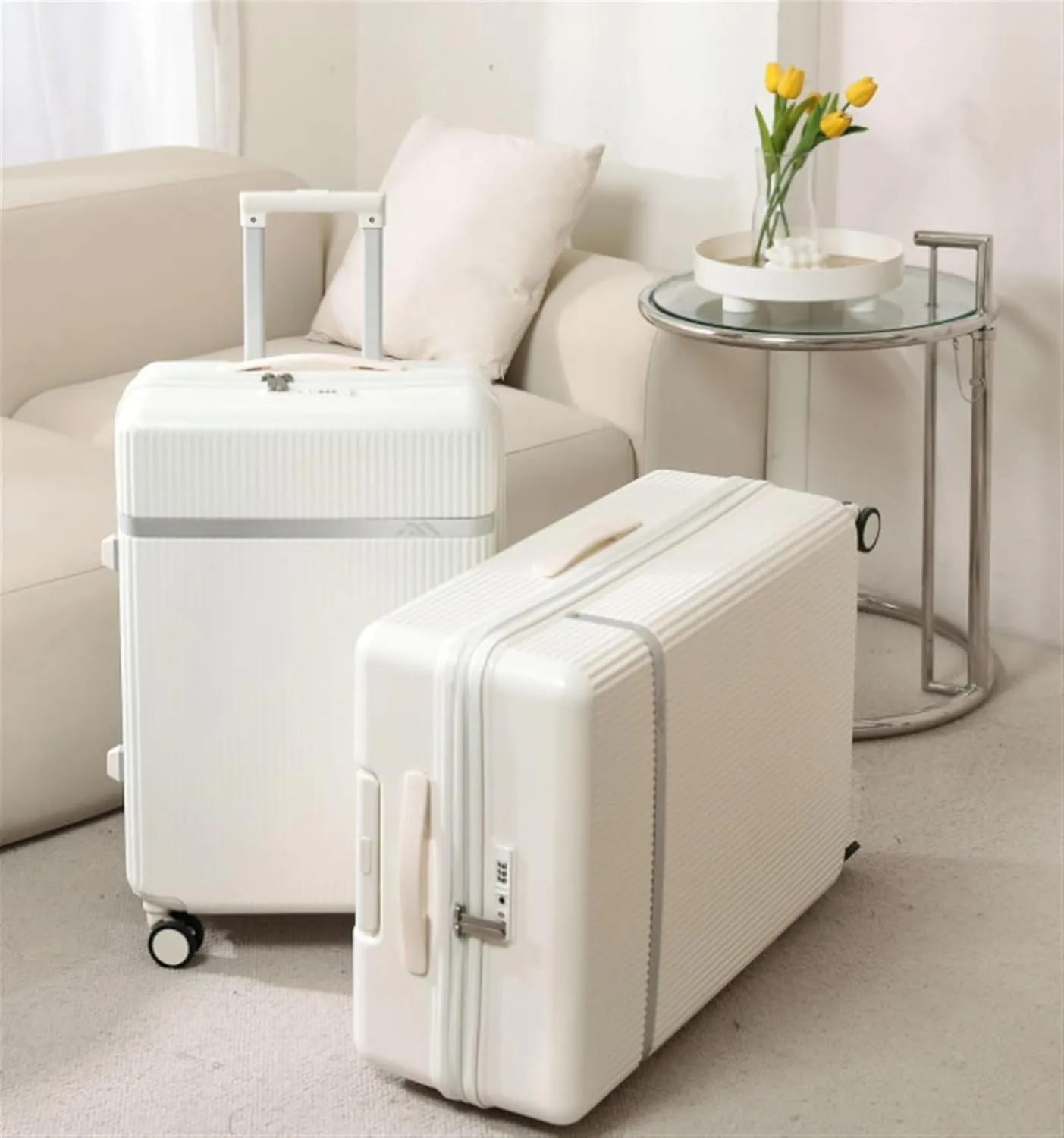 Carry On Luggages Suitcase Lightweight ABS Hardshell Double Spinner 8 Wheels Suitcase with TSA Lock Travel Luggage Luggage Suitcases(B-28in