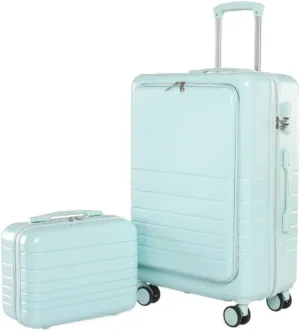 Carry On Luggages Suitcase Luggage Suitcase Piece Set Carry On ABS PC Spinner Trolley,Durable Travel Luggage Luggage Suitcases (Blue-26 14in