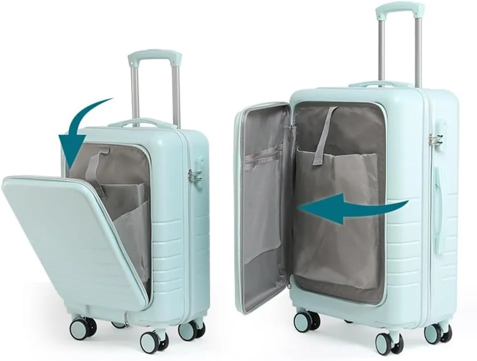 Carry On Luggages Suitcase Luggage Suitcase Piece Set Carry On ABS PC Spinner Trolley,Durable Travel Luggage Luggage Suitcases (Blue-26 14in