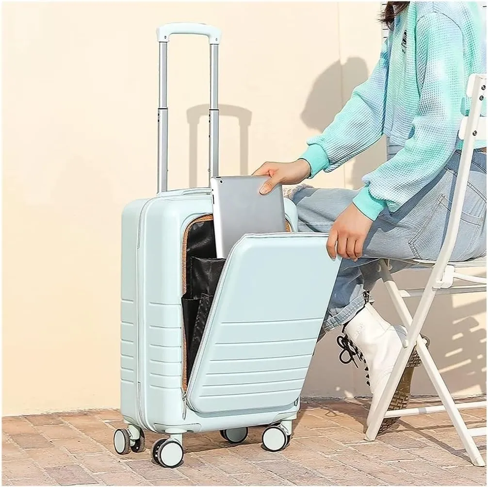 Carry On Luggages Suitcase Luggage Suitcase Piece Set Carry On ABS PC Spinner Trolley,Durable Travel Luggage Luggage Suitcases (Blue-26 14in