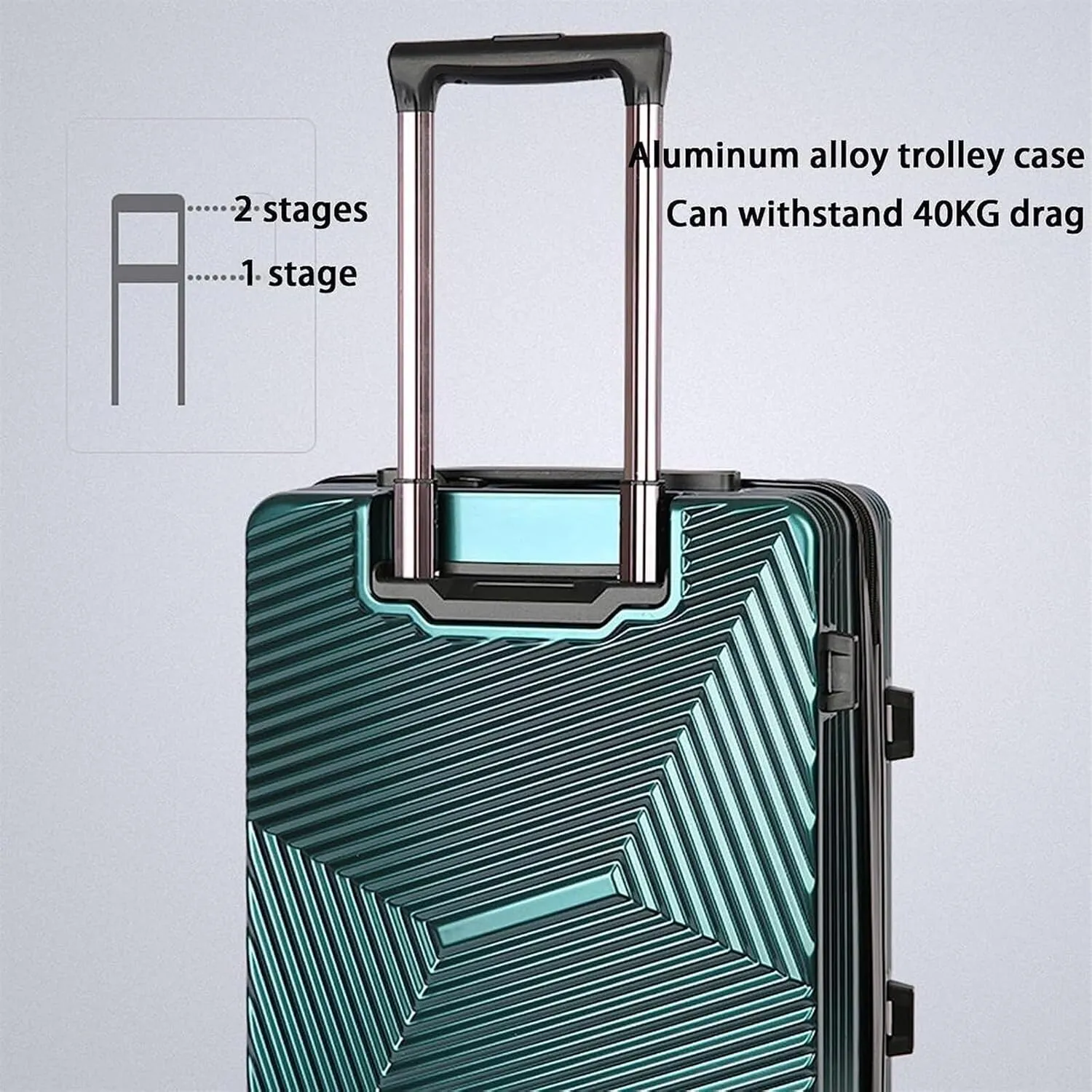 Carry On Luggages Suitcase Portable Luggage with Spinner Wheels Carry On Luggage Drop-Resistant TSA Locking Suitcase Luggage Suitcases (Green-20 in