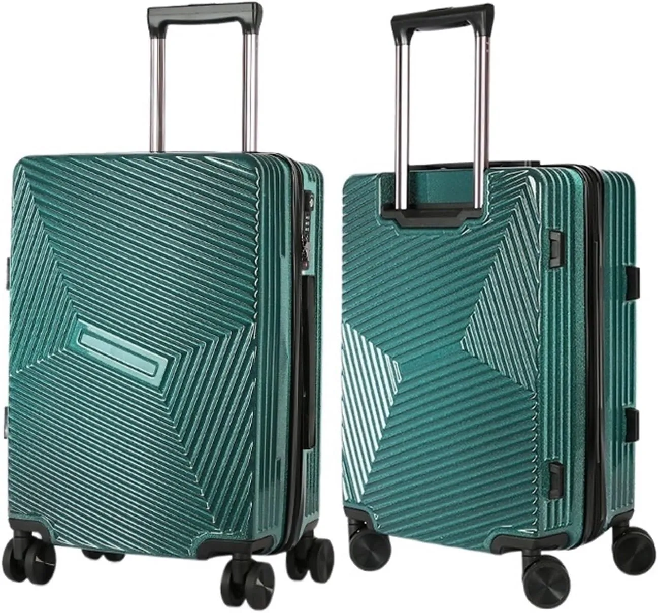 Carry On Luggages Suitcase Portable Luggage with Spinner Wheels Carry On Luggage Drop-Resistant TSA Locking Suitcase Luggage Suitcases (Green-20 in
