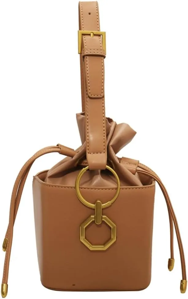 Casual Bucket Bag Trendy Crossbody Bags For Women Vegan Leather Handbags Elegant Clutch Purses Women’s Evening Bag