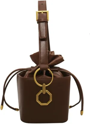 Casual Bucket Bag Trendy Crossbody Bags For Women Vegan Leather Handbags Elegant Clutch Purses Women’s Evening Bag