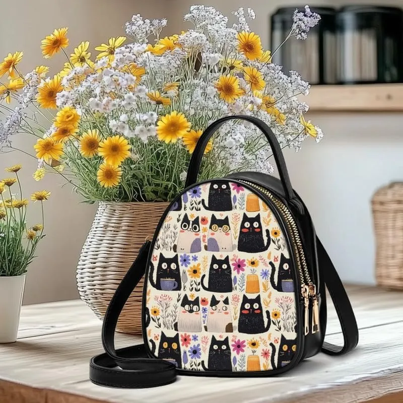 Cell Phone Purse Crossbody Bag for Women, Small Travel Purses Vegan PU Leather Top Handle Shoulder Handbag