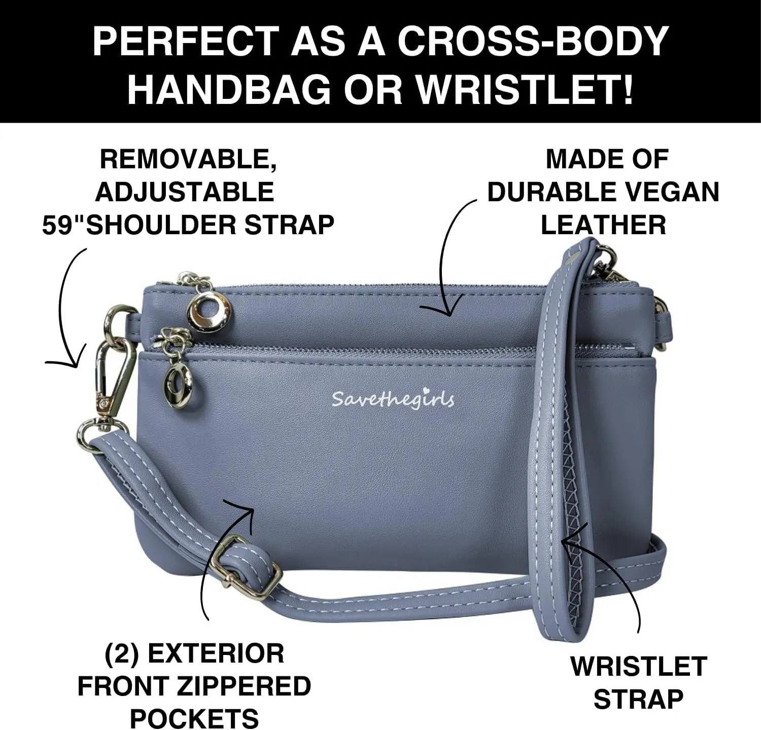 Cell Phone Purse - Touch Screen Women’s Crossbody Bag - Clutch Purses for Women (Bella)