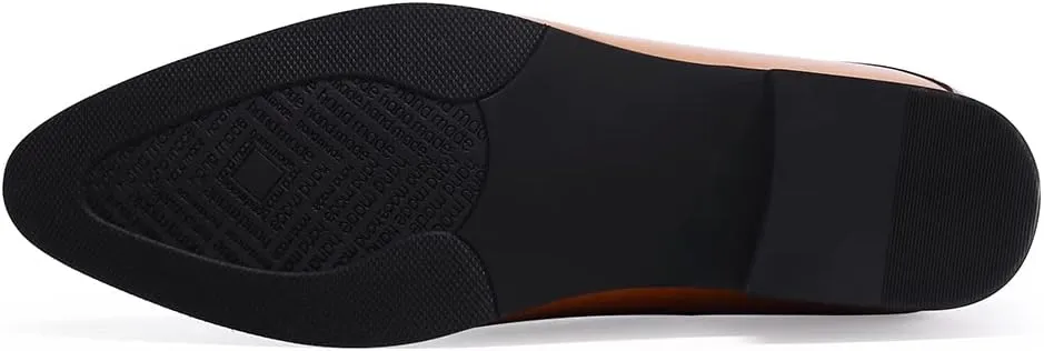 CHAMARIPA Elevator Shoes for Men- Black Leather Height Increase Dress Formal Shoes That Make You Taller 3.15 Inches.