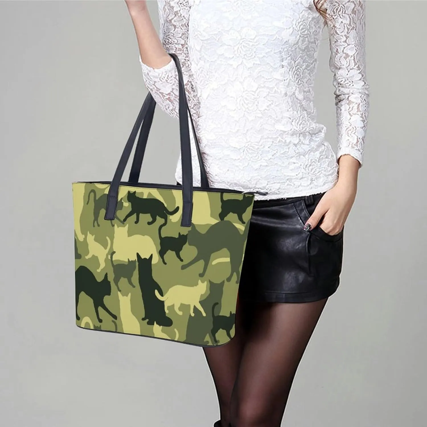 Chamomile Flower Blue Hobo Handbags With Zipper Large Capacity Satchel Tote Bag Shoulder Bag
