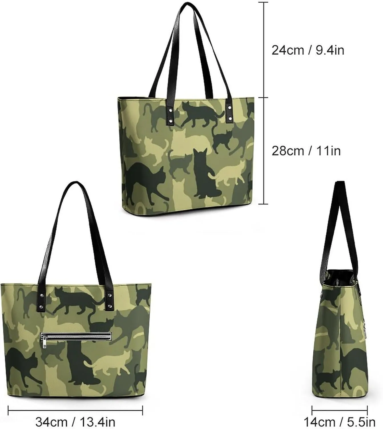 Chamomile Flower Blue Hobo Handbags With Zipper Large Capacity Satchel Tote Bag Shoulder Bag