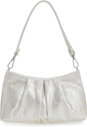CHARMING TAILOR Women Clutch Bag Dressy Formal Handbag Pleated PU Clutch Purse for Cocktail Prom Wedding Party