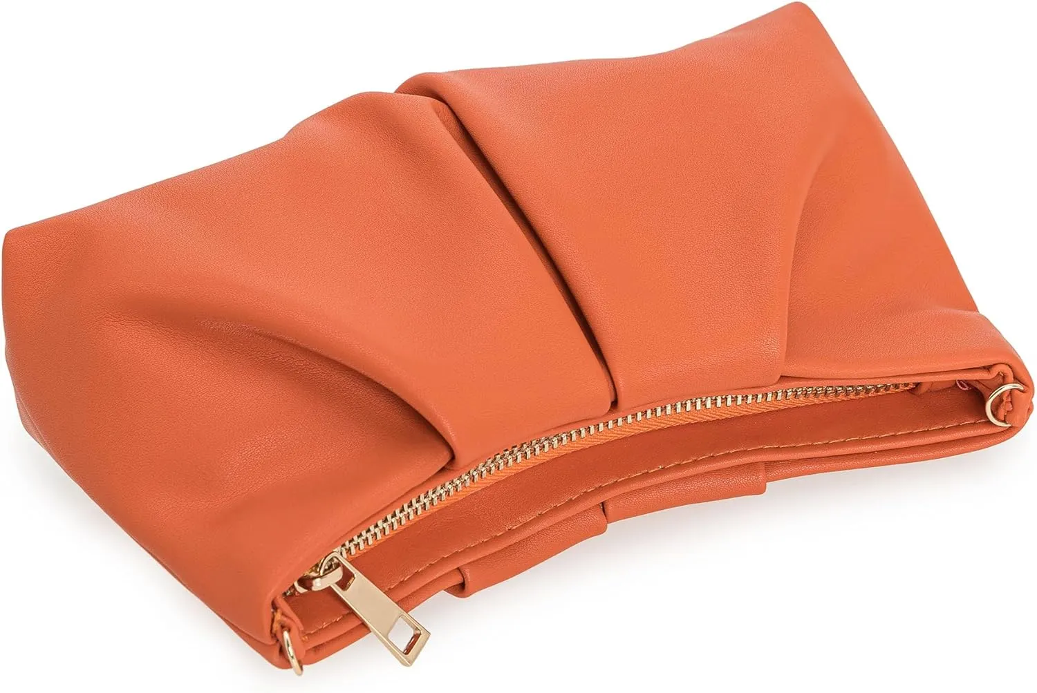 CHARMING TAILOR Women Clutch Bag Dressy Formal Handbag Pleated PU Clutch Purse for Cocktail Prom Wedding Party