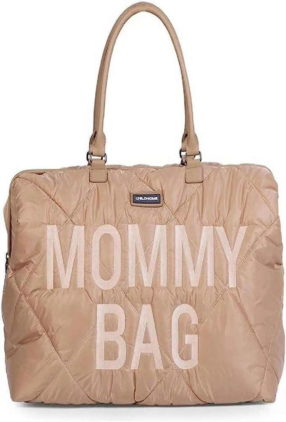 Childhome Original Mommy Diaper Bag - Large Tote, Hospital & Travel Bag - Beige