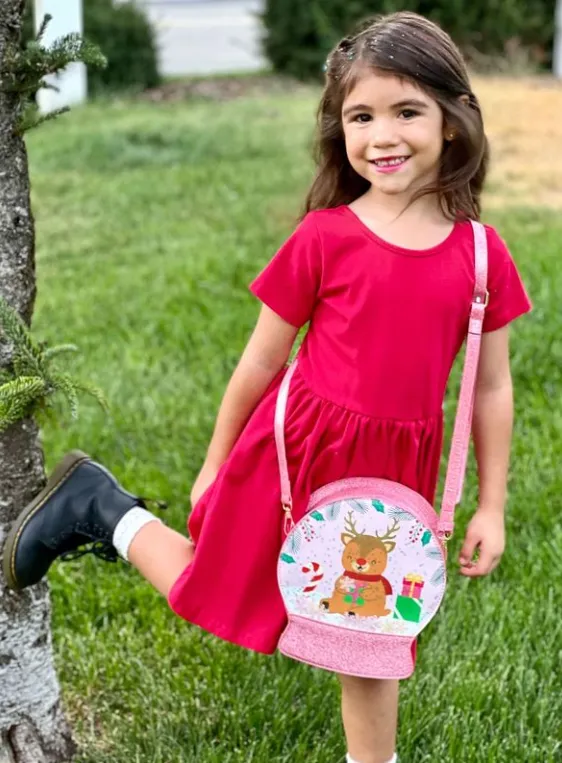 Christmas Snowglobe Handbag: Jolly Santa