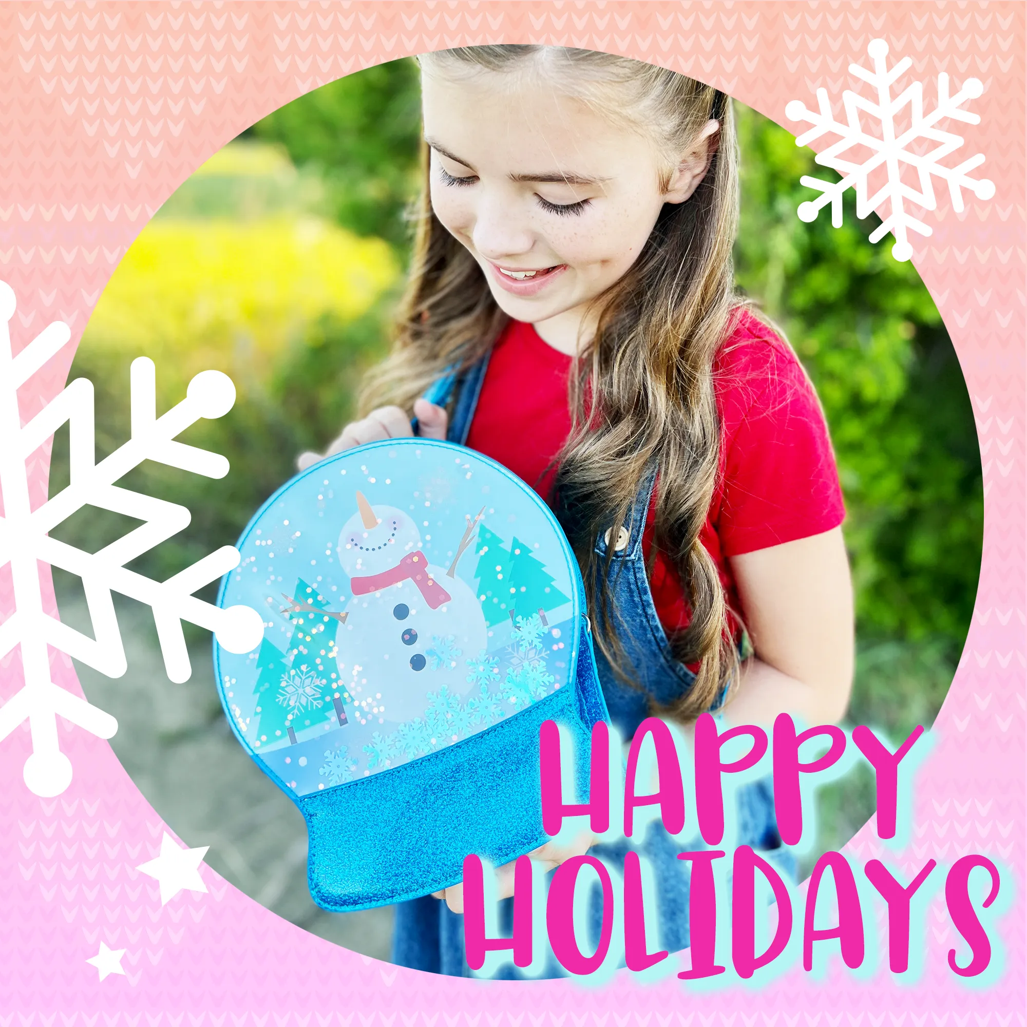 Christmas Snowglobe Handbag: Jolly Santa