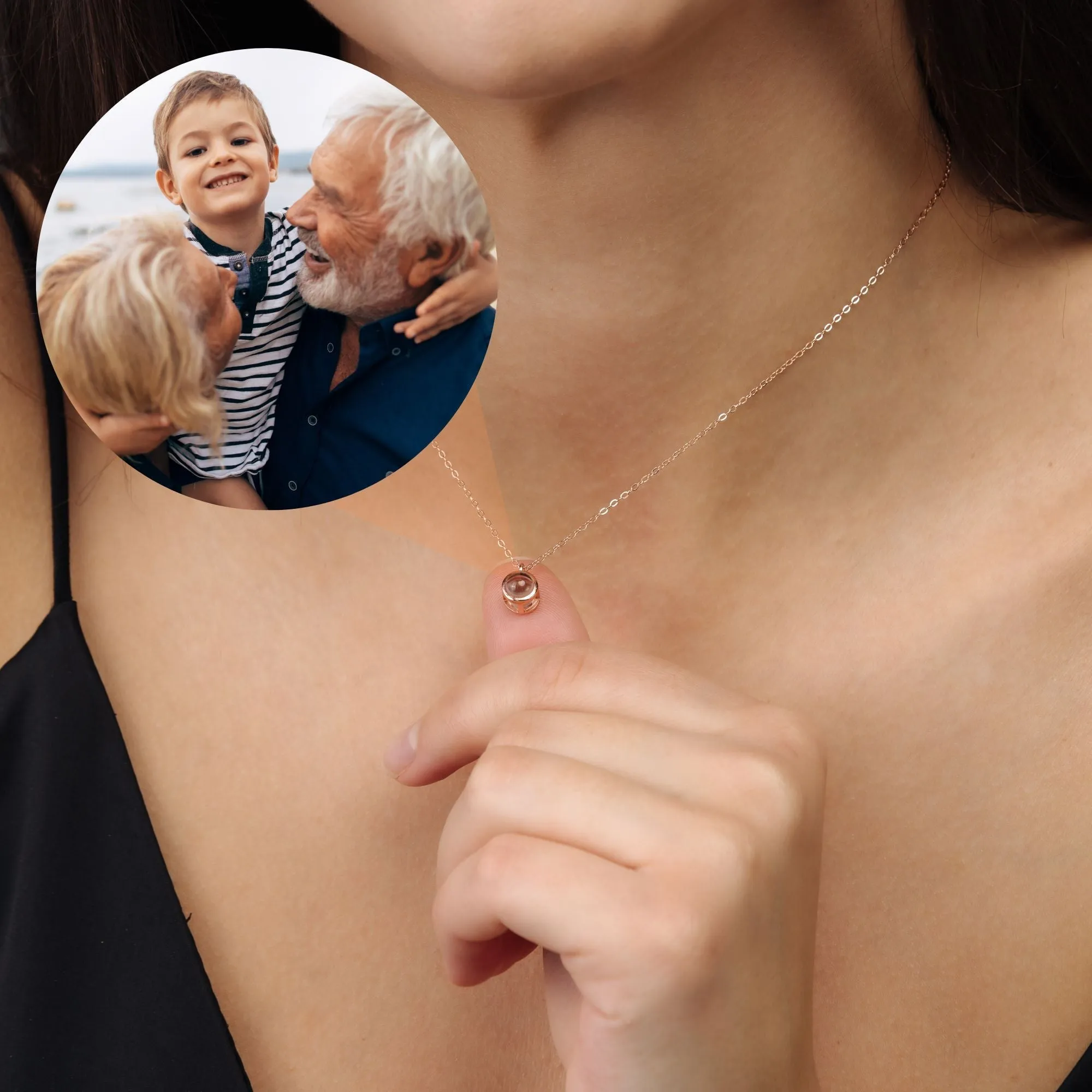 Circle Photo Necklace