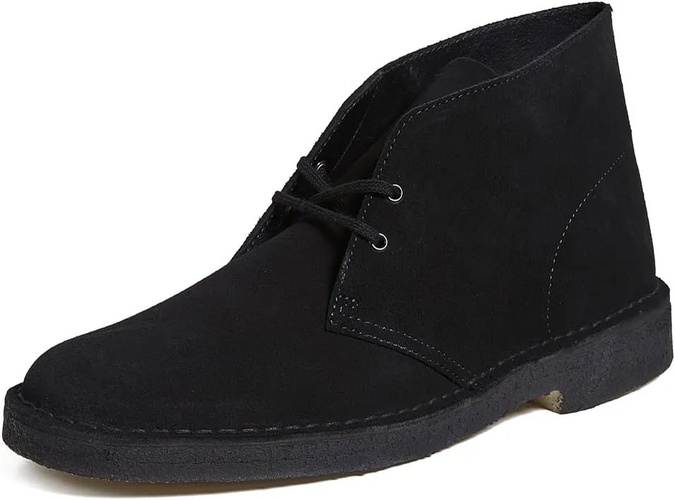 Clarks Men's Desert Chukka Boot, Black Suede, 105 M US