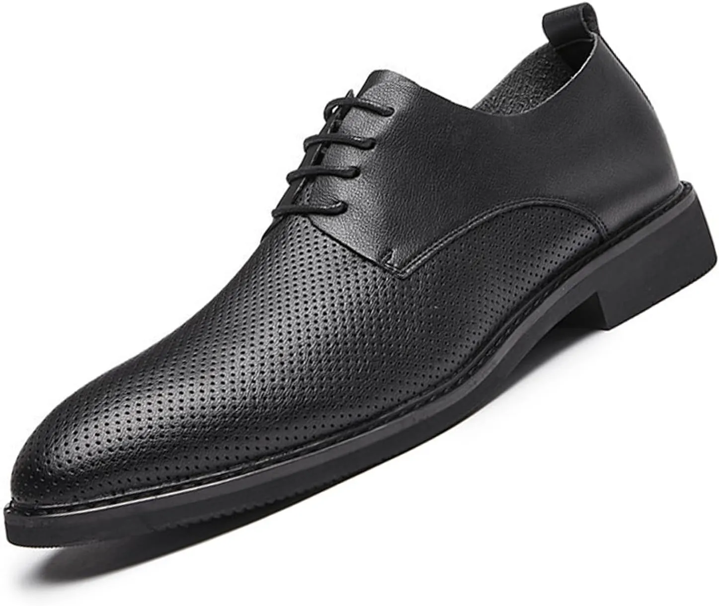 Classic Lace Up Business Pointed Toe Leather Shoes Breathable Hollow Men's Luxury Dress Elegant Wedding Prom Non-Slip Oxford Comfortable Business Formal Shoes