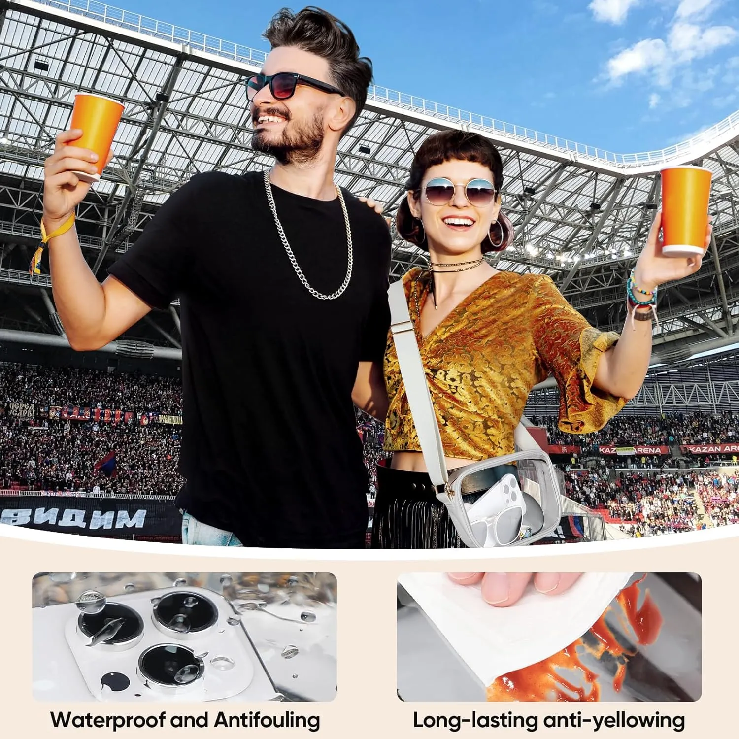 Clear Bag For Stadium Events, Clear Purse Stadium Crossbody Bag