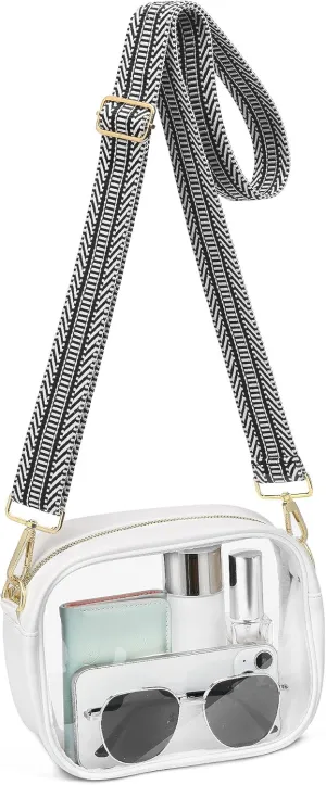Clear Bag for Stadium Events Set of 2, Clear Purse for Women Stadium Crossbody, Transparent Bag for Concert Sport FestivaL
