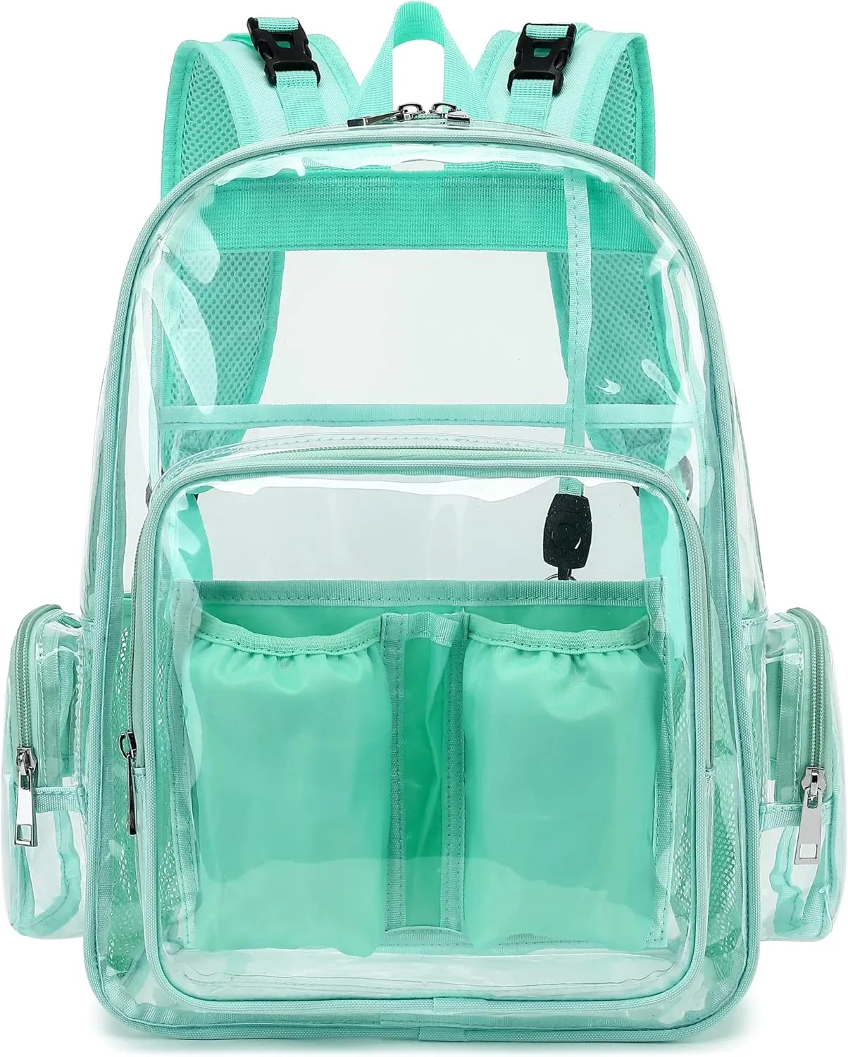 Clear Diaper Bag Backpack for Baby Girls Boys, Mom Nappy Changing Bags for Women (Mint Green)