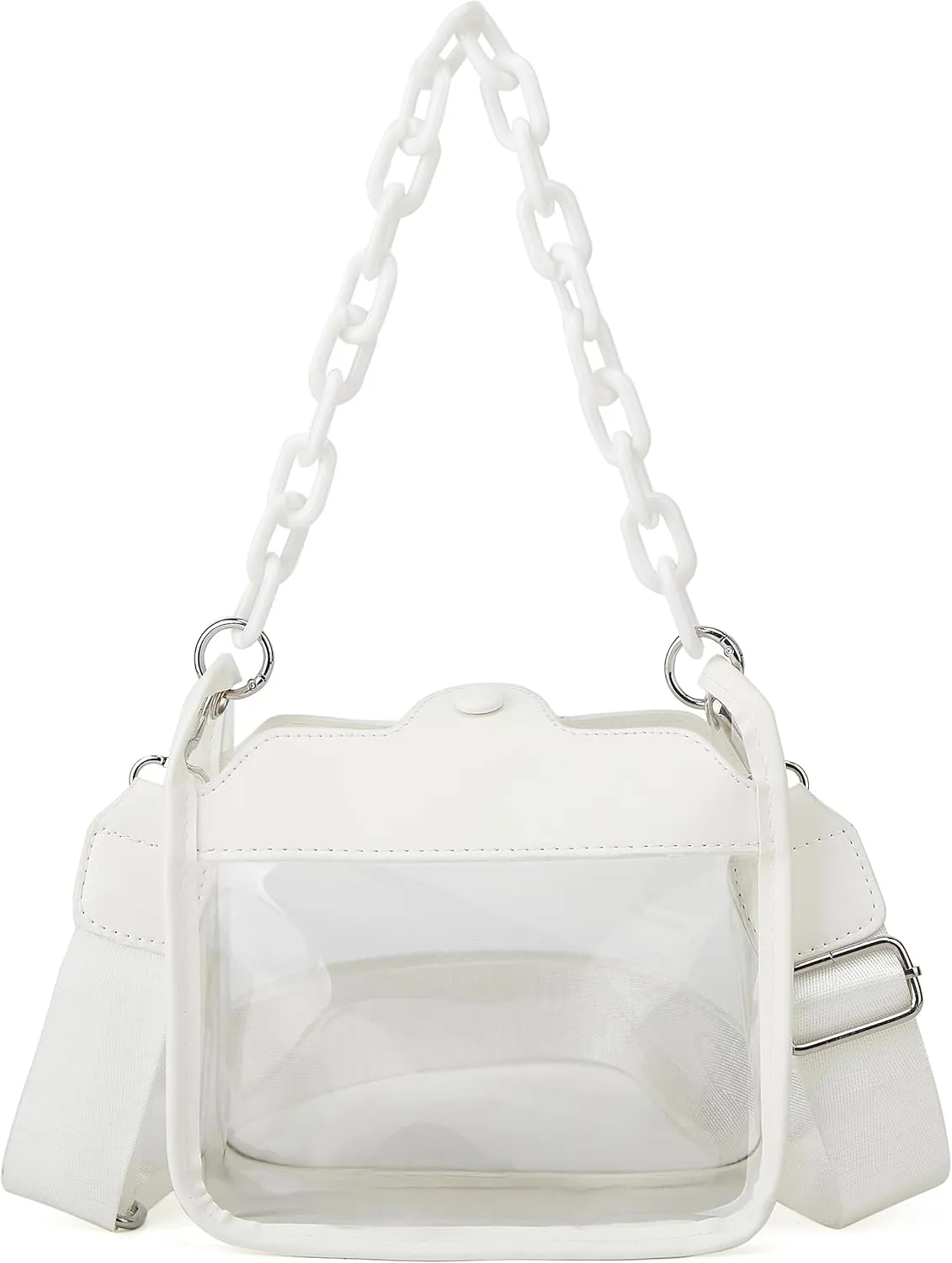 Clear Handbag - Concert & Stadium Approved, Shoulder & Crossbody Bag, Satchel & Hobo Style