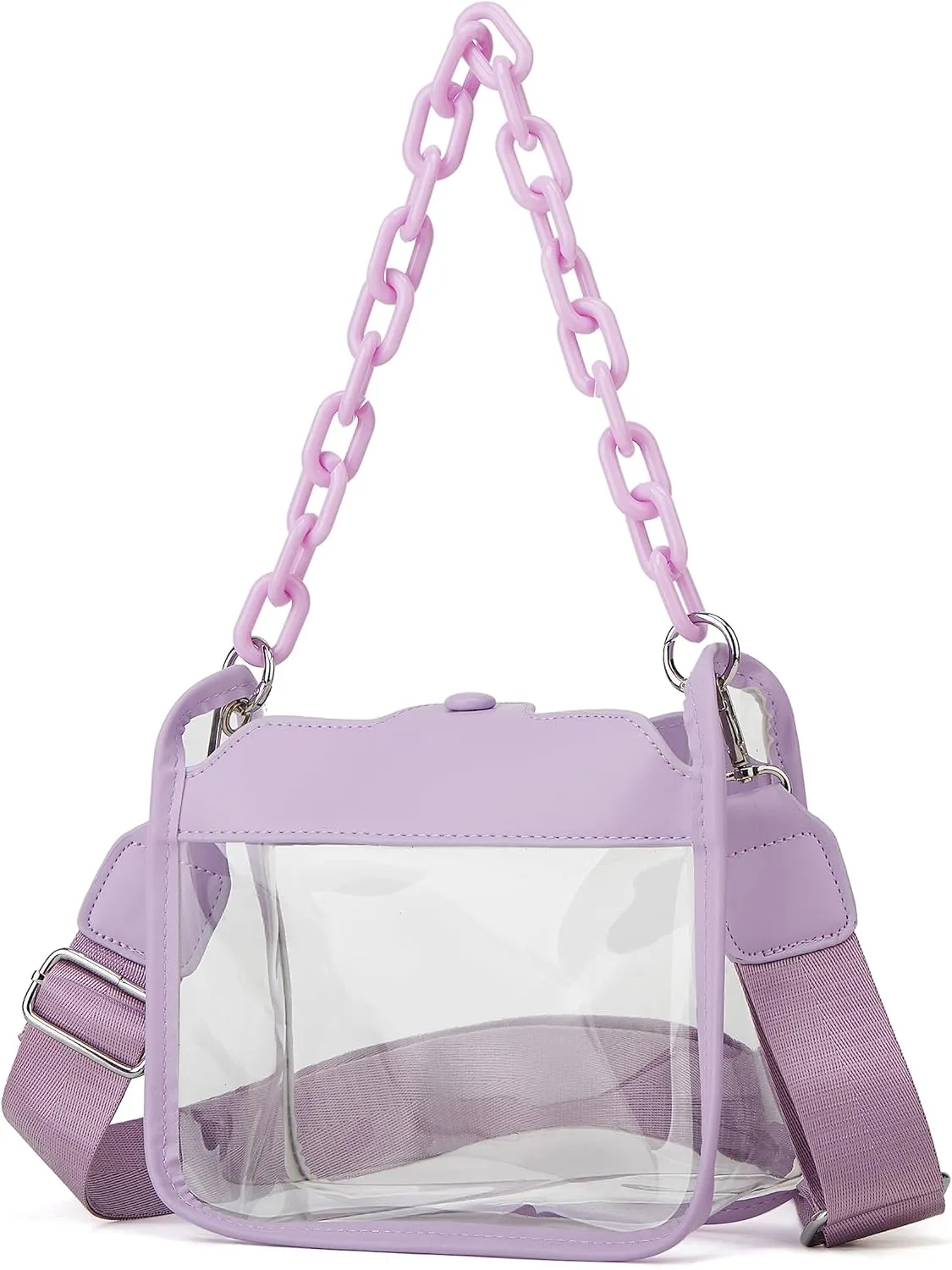 Clear Handbag - Concert & Stadium Approved, Shoulder & Crossbody Bag, Satchel & Hobo Style