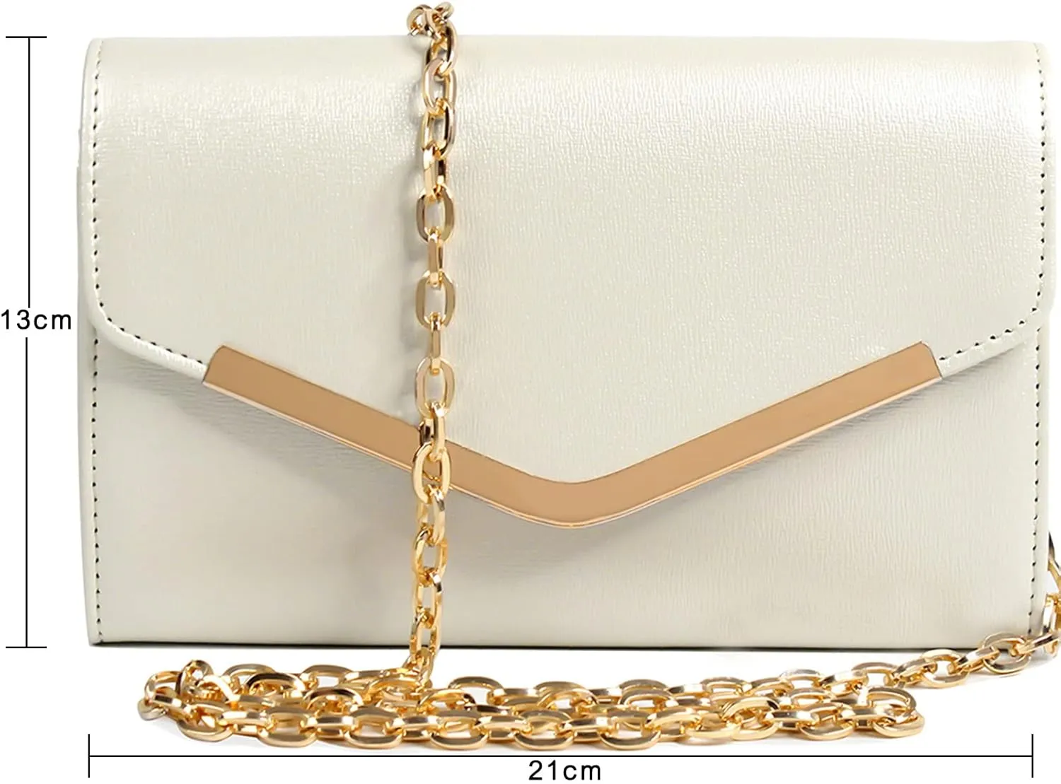 Clutch Purse Evening Bag for Women, Envelope Handbag With Detachable Chain for Wedding and Party