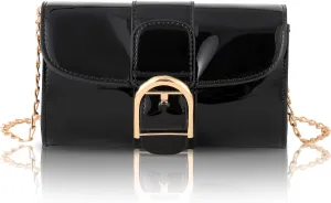 Clutch Purse for Women - Evening Purse Small Leather Shoulder Bag, Vintage Clutch Bag, Buckle Close Handbag