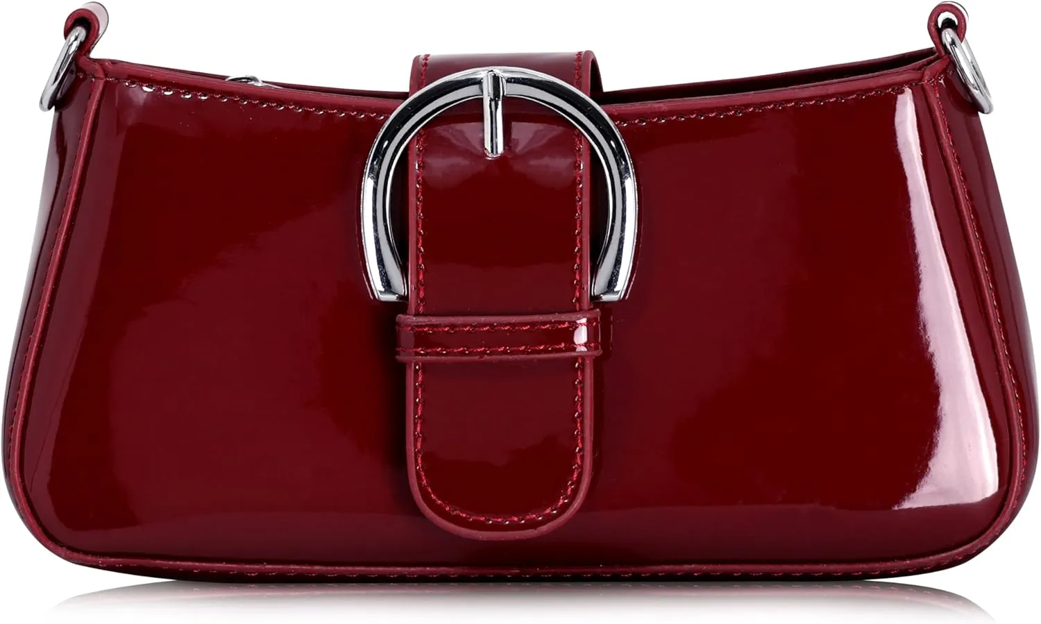 Clutch Purse for Women - Evening Purse Small PU Leather Shoulder Bag, Designer Zipper Close Handbag