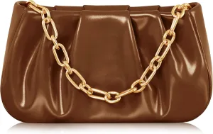 Clutch Purse for Women - Evening Small Shoulder Bag Anti Theft Removable Chain Adjustable Strap PU Handbag