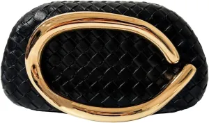 Clutch Purses for Women Evening/Wedding Chic Woven Bag Formal PU Leather Purse Designer Handbags for Party Prom