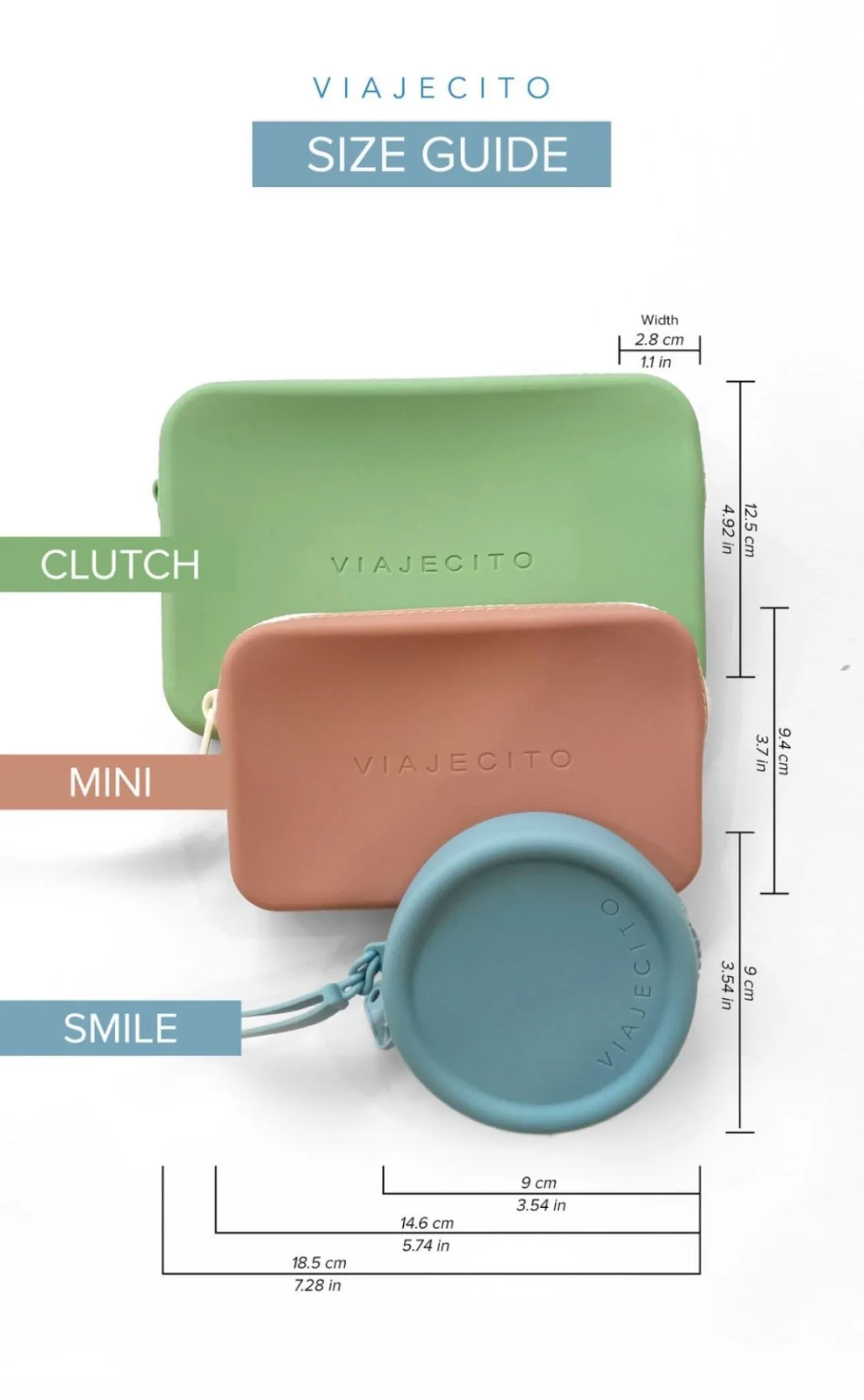 Clutch - White with Green Zip