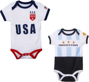 Cnins Sporty Baby Bodysuit 0-24M, Soccer-Themed Infant Onesie for Game Days, Family Matching Outfits, Party & Gift