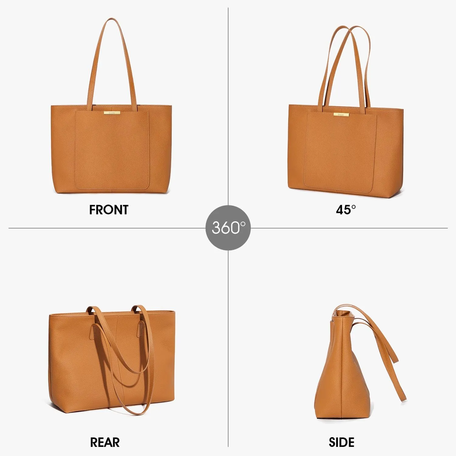 Cnoles Women Tote Bag Leather Handbag Purses And Handbags For Women Ladies Top Handle Large Soft Shoulder Satchel Hobo Bags