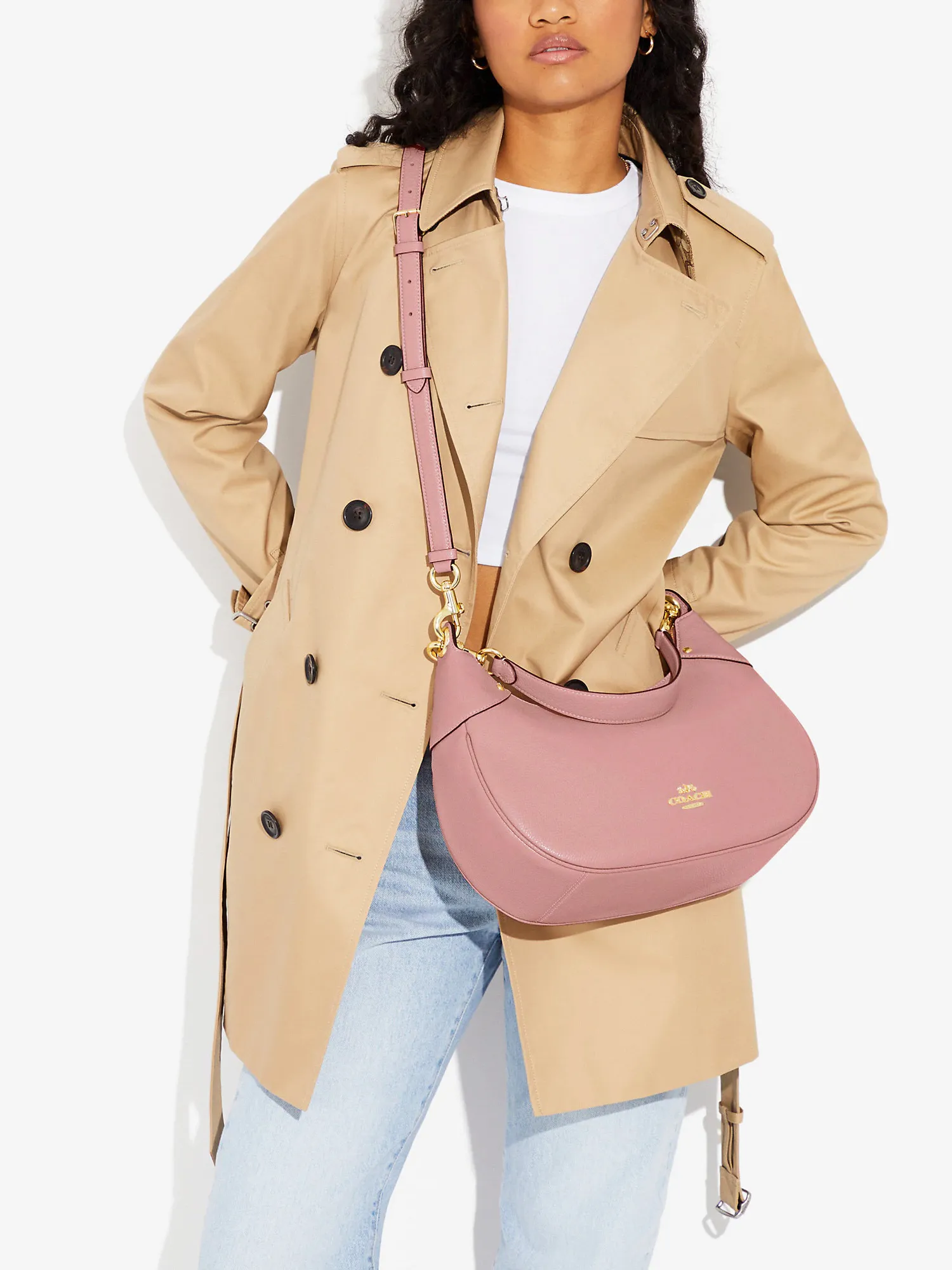 Coach Mara Hobo in Shell Pink